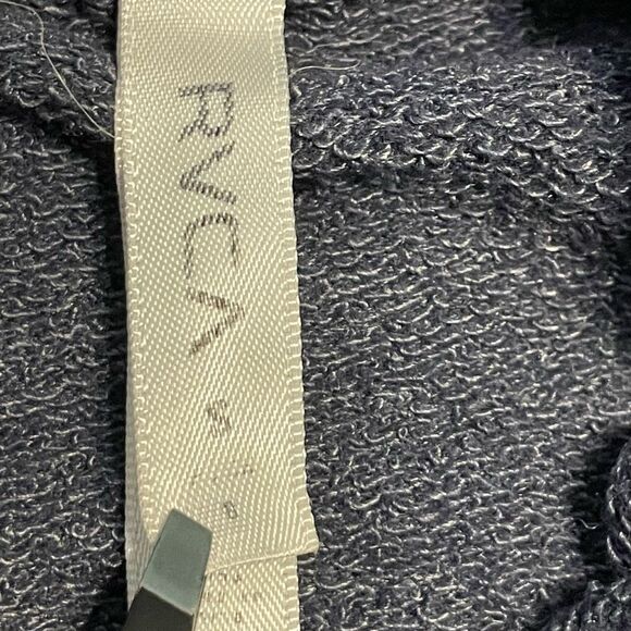RVCA Logo Graphic Print Hoodie Sweatshirt Blue Fleece S - Picture 6 of 8